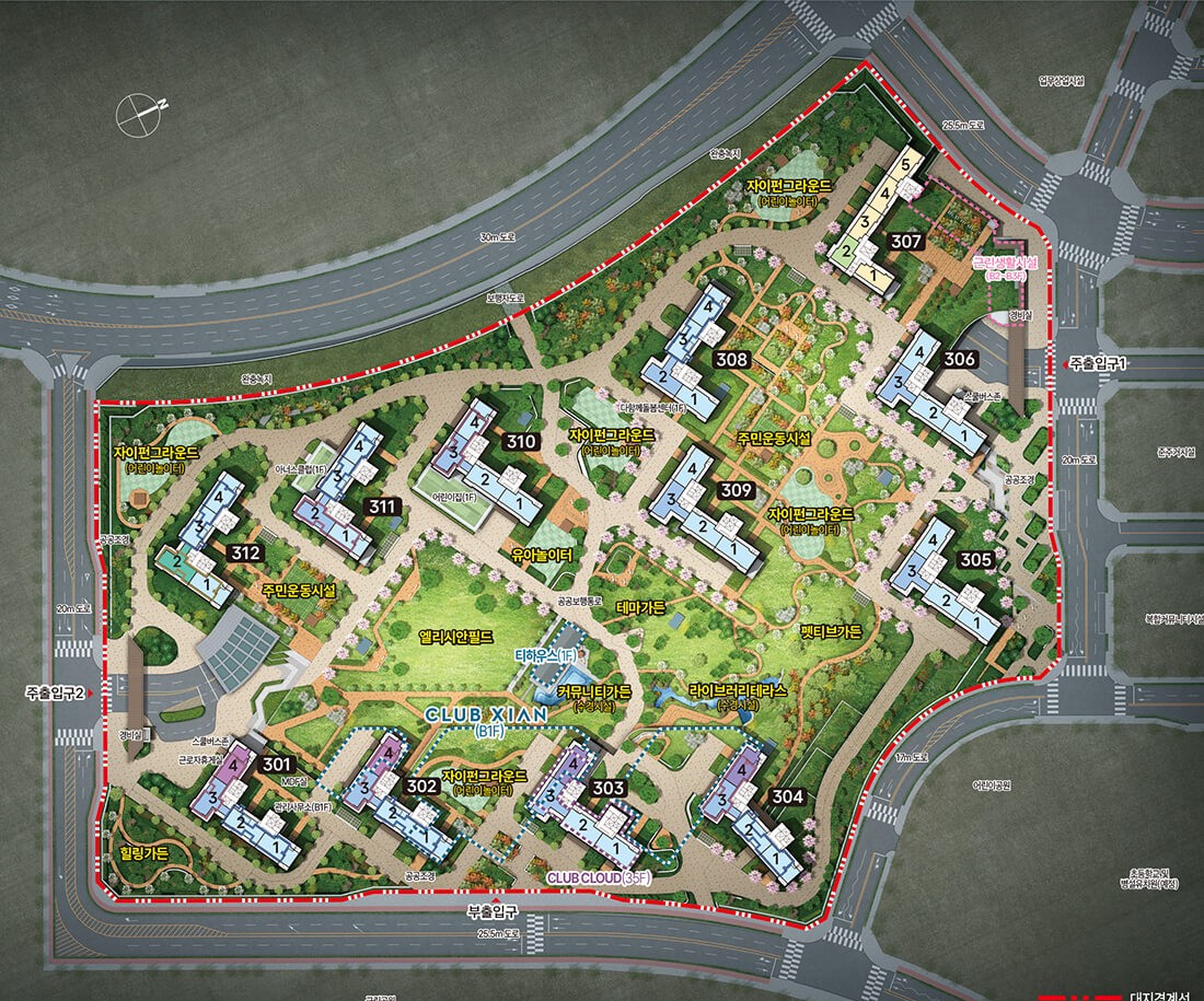 아산탕정자이 메트로시티 단지배치도